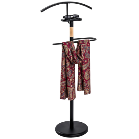 Organizatoare haine - Portmantou Foster, finisaj negru/fag, 470x290x1120 mm