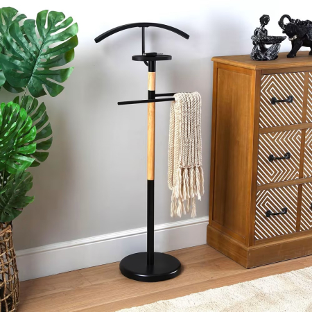 Portmantou Foster, finisaj negru/fag, 470x290x1120 mm [4]