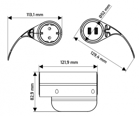 Priza electrica Sofa Box, 1x Schuko si 2x USB [9]