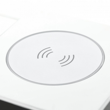 Priza incorporabila in blat Avaro Plus, cu incarcator wireless, o priza Schuko si port incarcare USB A+C, finisaj alb [4]