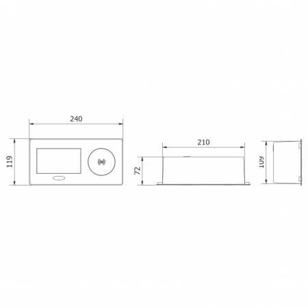Priza incorporabila in blat Avaro Plus, cu incarcator wireless, o priza Schuko si port incarcare USB A+C, finisaj negru [6]