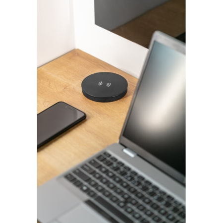 Priză încorporabilă în blat Camino GTV, încărcător wireless 10W, 2 prize Schuko, USB A + C, negru, D:80 mm [5]