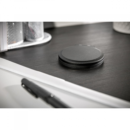 Priza incorporabila in blat Charger Plus, cu o priza Schuko, incarcator wireless si porturi incarcare interschimbabile USB tip A+C, HDMI, RJ45, finisaj negru [3]