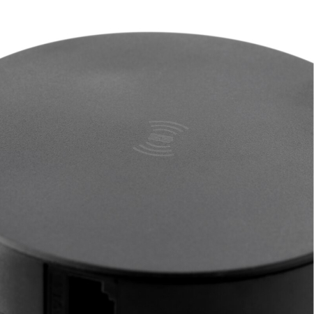 Priză încorporabilă în blat Comfort Plus GTV, încărcător wireless 5W, 4 prize Schuko, 2 x USB A, 2 x RJ45, negru, D: 120 mm [3]