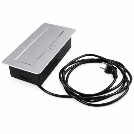 Priză încorporabilă în blat Design Light Kombibox, 2 prize Schuko, 2 USB, aluminiu, 266 x 133 cm [2]