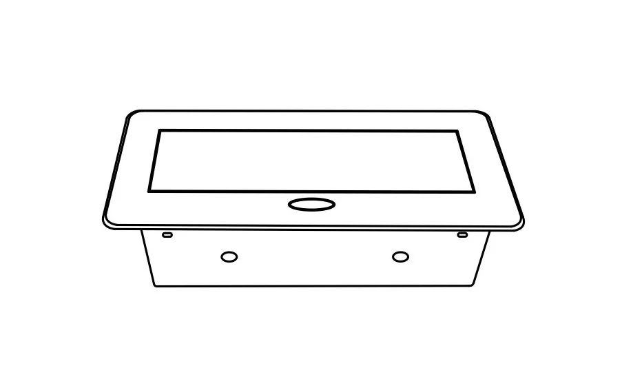 Priză încorporabilă în blat Kombibox Design Light, 3 prize Schuko, alb, 266 x 133 mm [2]