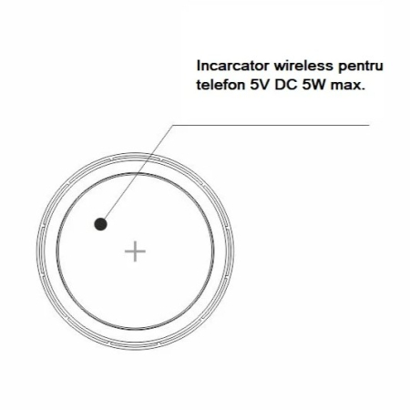 Priză încorporabilă în blat Design Light Multi Box, 4 prize Schuko, USB A + C, 2 x RJ45, încărcător wireless, negru, 268 x 120 mm [6]