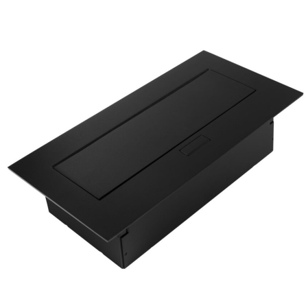 Priză încorporabilă în blat GTV, 2 prize Schuko, USB A + C, negru, 265 x130 mm [7]