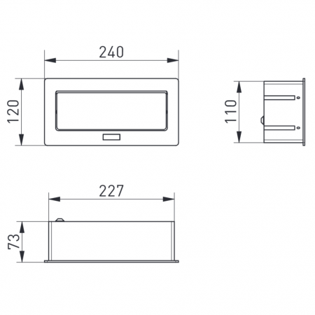 Priza incorporabila in blat Soft, cu 2 prize Schuko si 2 porturi incarcare USB tip A, finisaj alb [1]