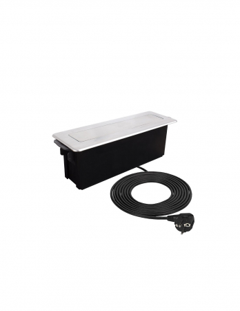 Priza incorporabila pop-up Hop Box cu 3 prize Schuko, 1 port incarcare USB de tip A si un port incarcare USB de tip C pentru telefon [1]