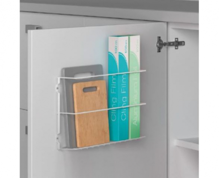 Rafturi depozitare - Raft multifunctional Tabla, montabil pe usa dulap, 34 x 6 x 20 cm, alb