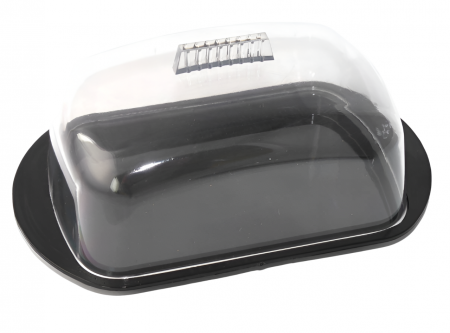 Recipiente si organizatoare alimente - Recipient pentru unt, negru, 17x10.5x6.5 cm
