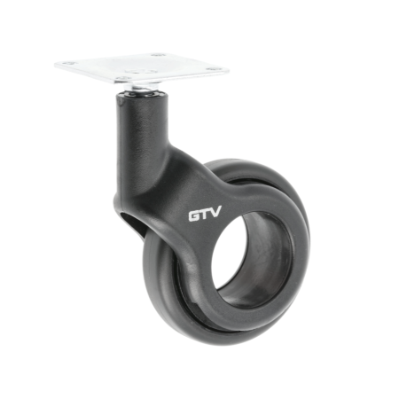 Rotile mobilă - Rotilă pentru mobilă Strada GTV, fără frână, neagră, D:60 mm