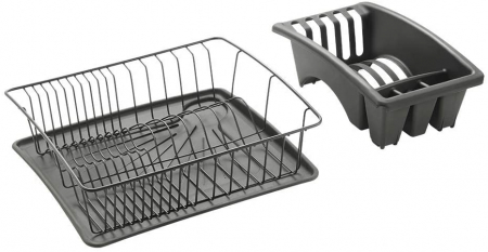 Scurgator de vase cu suport tacamuri detasabil Aquatex Plus Lava, finisaj negru [2]