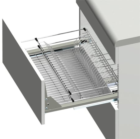 Scurgatoare vase - Scurgator de vase tip sertar cu extragere totala, Variant Multi Rejs Full, L:450 mm, finisaj crom, pentru latime exterioara corp 600 mm