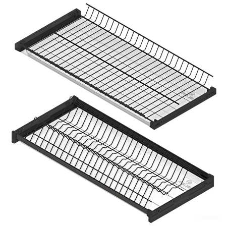 Scurgatoare pentru vase si ustensile - Scurgator pentru vase Variant 3, montabil in dulap de bucatarie cu dimensiune exterioara de 800 mm