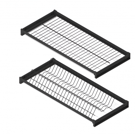 Scurgatoare pentru vase si ustensile - Scurgator pentru vase Variant 3, montabil in dulap de bucatarie cu dimensiune exterioara de 800 mm