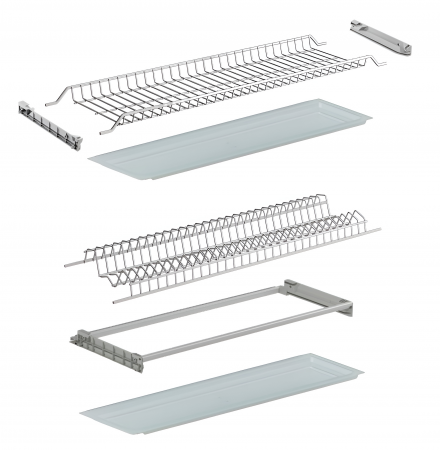 Scurgator, picurator vase, cu doua tavi, model 701, din inox, pentru latime exterioara corp 800 mm, finisaj inox [0]