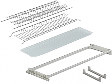 Scurgator, picurator vase, model 701, din otel, pentru latime exterioara corp 450 mm, finisaj gri aluminiu [2]