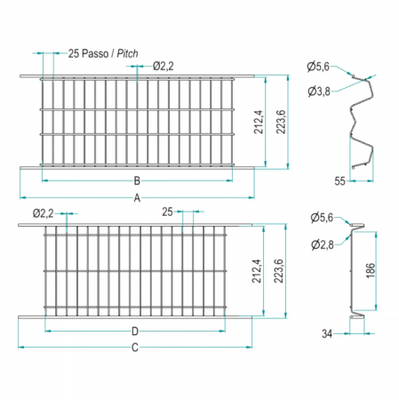 Scurgator, picurator vase, model Orion 701, din otel, pentru latime exterioara corp 600 mm, finisaj grafit [6]
