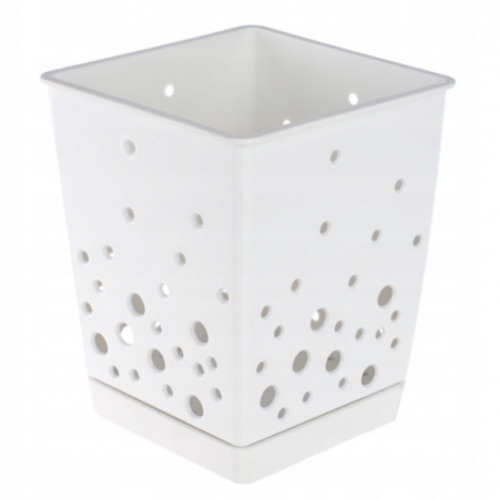 Scurgatoare pentru vase si ustensile - Scurgator tacamuri cu tavita, alb