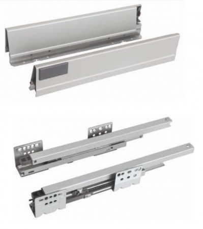 Sertar cu amortizare si laterale metalice gri Cosmos 450 mm [3]