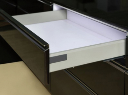 Sisteme sertare metalice - Sertar cu amortizare si laterale metalice gri Cosmos 500 mm