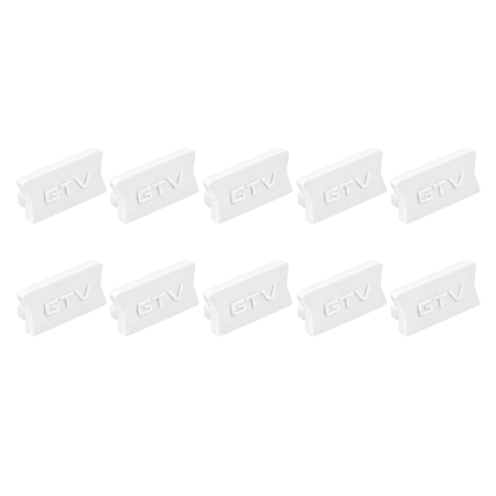 Profil bandă led - Set 10 capace laterale pentru profil LED aplicat GLAX Mini GTV, alb