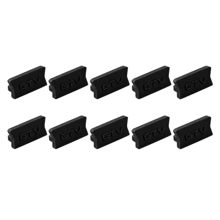 Profil bandă led - Set 10 capace laterale pentru profil LED aplicat GLAX Mini GTV, negru