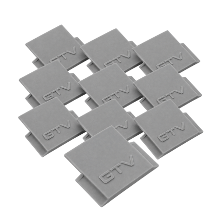 FERONERIE SI ACCESORII MOBILĂ - Set 10 capace laterale pentru profil LED încastrat Glax GTV, gri