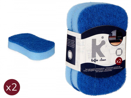 Set 2 bureti anti-zgarieturi pentru curatare plita, albastru [3]