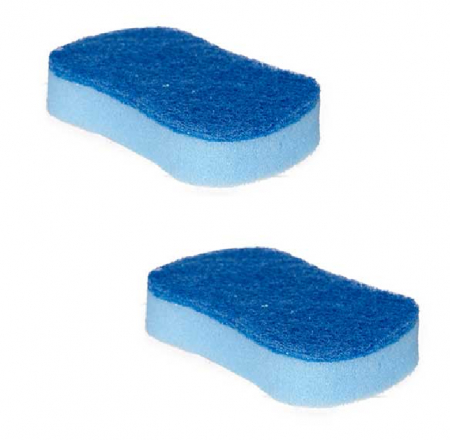 Bureți vase și lavete - Set 2 bureti anti-zgarieturi pentru curatare plita, albastru