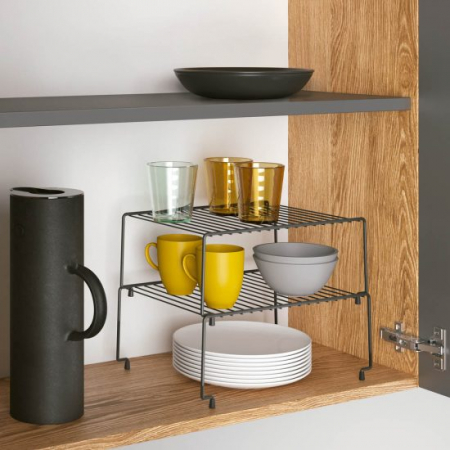 Rafturi depozitare - Set 2 etajere suprapuse pentru depozitare si organizare Level 2 Lava, 32*23*14 cm