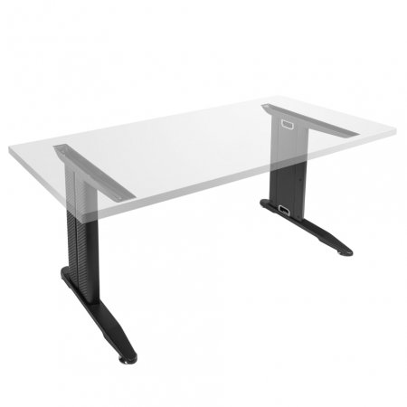 Set 2 picioare birou, finisaj negru mat, H:735 mm [1]