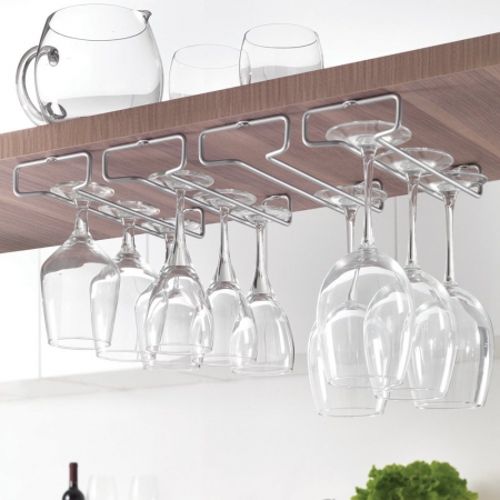 Set 2 suporturi pentru pahare Rail 26x4x11 cm, gri [2]