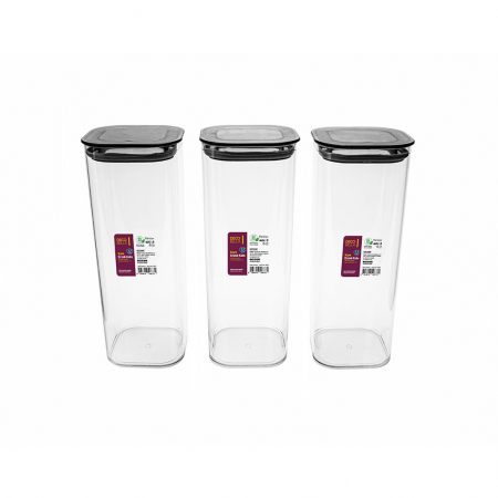 Recipiente si organizatoare alimente - Set 3 bucati de recipiente ermetice pentru alimente, 1.7 l