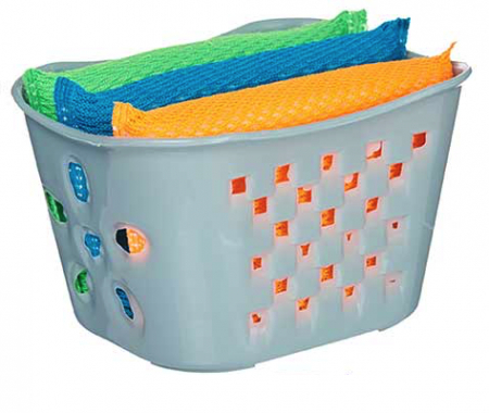 Bureti vase si lavete - Set 3 bureti curatare cu suport plastic, verde
