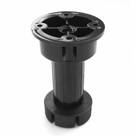 Picioare mobila reglabile - Set 300 picioare cilindrice negre H:100 mm pentru mobilier