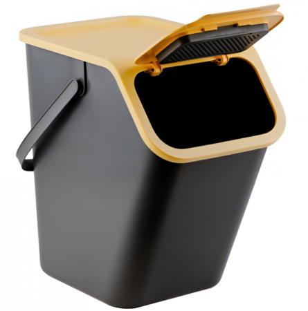 Set 4 cosuri reciclare gunoi Bini, cu manere si capace colorate [6]