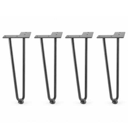 Picioare mese de bucătărie - Set 4 picioare pentru masă ARTO GTV, negru mat, H: 304 mm