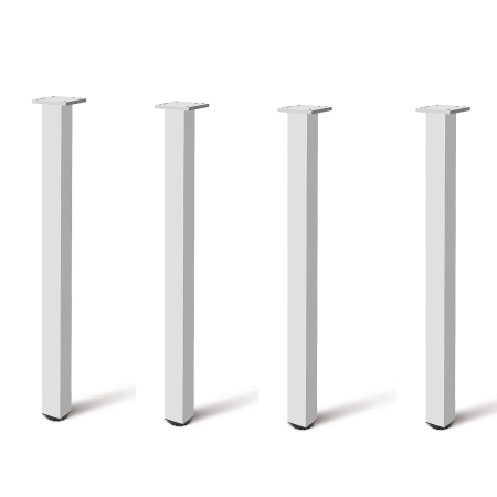 Picioare mese de bucătărie - Set 4 picioare pentru masă GTV reglabile, profil pătrat 46×46 mm, aluminiu, H: 710 mm