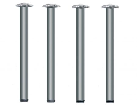 Picioare mese de bucatarie - Set 4 picioare pentru masa H 710, #60, finisaj nichel satinat