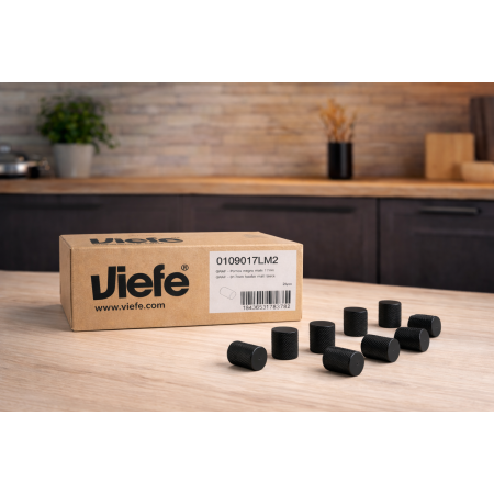 Set 50 bucati butoni mobilier Graf, finisaj negru mat, 17.5x28 mm [3]