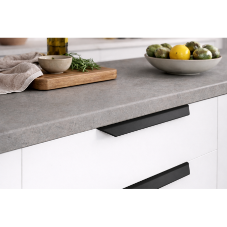 Set 50 bucati manere pentru mobilier Vann, negru mat, L: 200 mm [1]