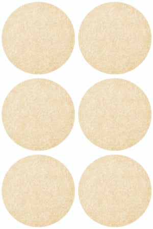 Protecții pâslă - Set 6 buline antialunecare, pasla/silicon, bej, Ø: 28 mm