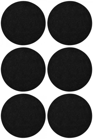 Protectii pasla - Set 6 buline antialunecare, pasla/silicon, negru, Ø: 28 mm