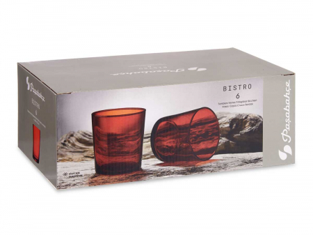 Set 6 pahare rosii Bistro, 380 ml [1]