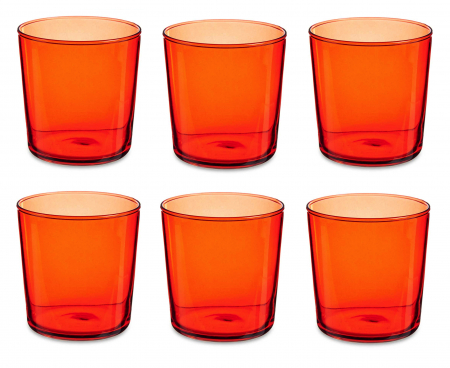 Accesorii bar - Set 6 pahare rosii Bistro, 380 ml