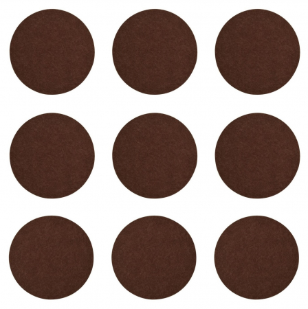 Protectii pasla - Set 9 buline antialunecare, pasla/silicon, maro, Ø: 22 mm