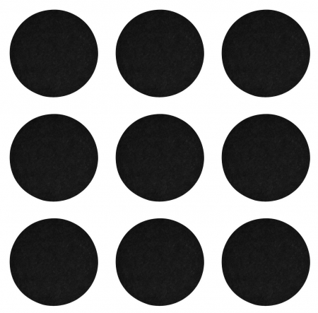 Protectii pasla - Set 9 buline antialunecare, pasla/silicon, negru, Ø: 22 mm
